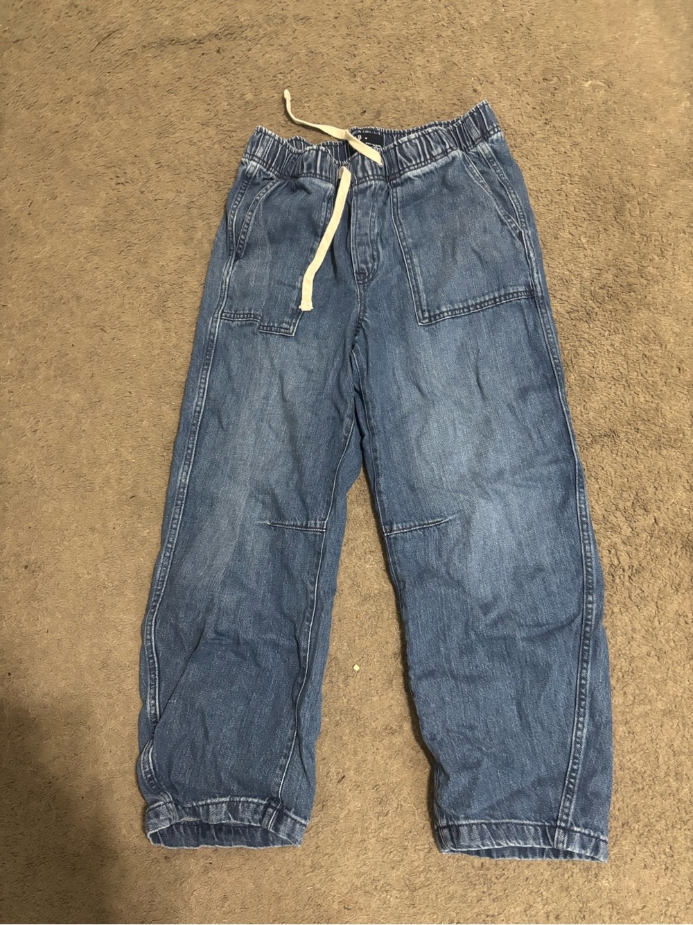 GAP Blue Denim Drawstring Jogger Pants